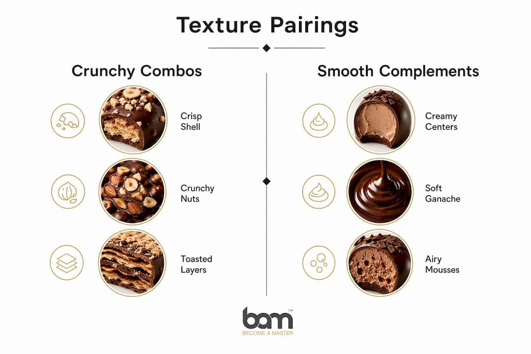 Infografik zur Kombination verschiedener Desserttexturen