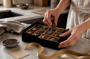 so stellen sie eine individuelle schokoladen-geschenkbox zusammen