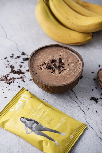 Haferbrei, Schokolade und Banane, 60 g
