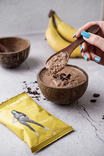 Haferbrei, Schokolade und Banane, 60 g