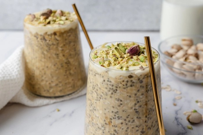 fit pistazien overnight oats