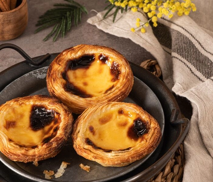 pastel de nata mit bam-vanillecreme